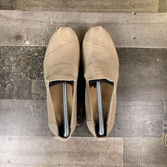 Toms Women’s Size 8 Deconstructed Alpargata Espadrille Shoes Tan Slip On Flats - Picture 5 of 11